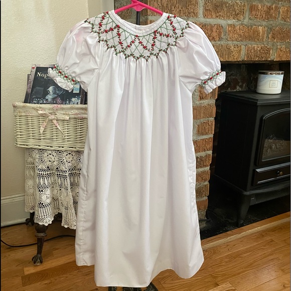 Orient Expressed Inc Smocked Toddler Girls Christmas Dress size 3 - Picture 1 of 14